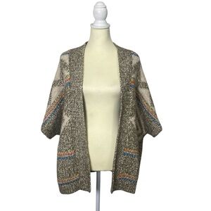 American Eagle Outfitters Wool Alpaca Blend Open Front Knit Cardigan Sweater